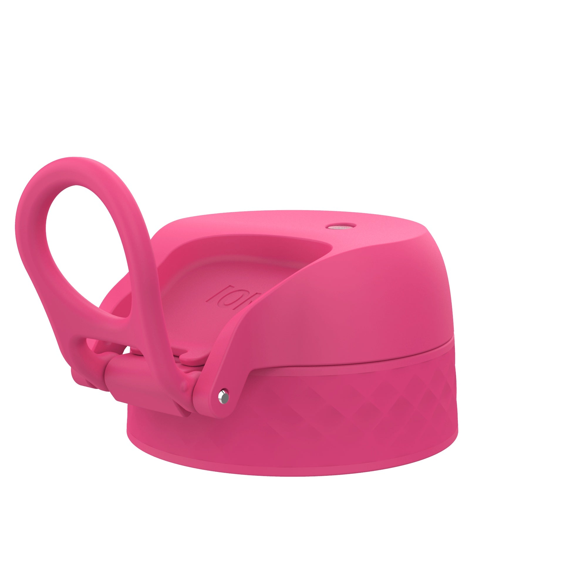Pink leak-proof water bottle replacement lid for large ION8 bottles, compatible with Xtras & Add-Ons.