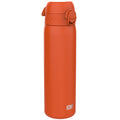 Ion8 leak proof slim stainless steel water bottle in hearty orange, 600ml (20oz), designed for durable hydration on the go.