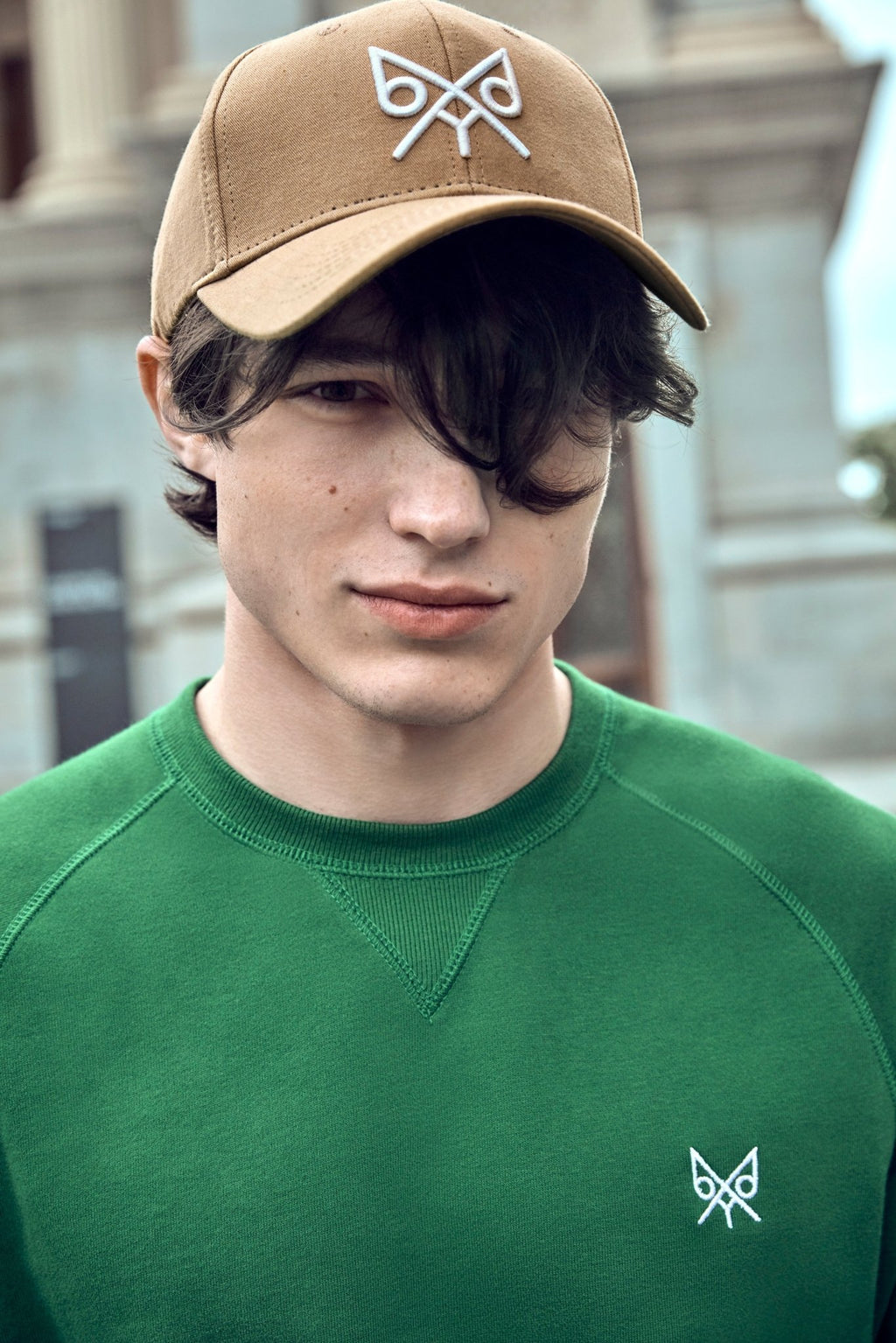 Tan "The Focus" baseball cap by BDXY Studios, showcasing a stylish cap with a curved brim and adjustable strap.