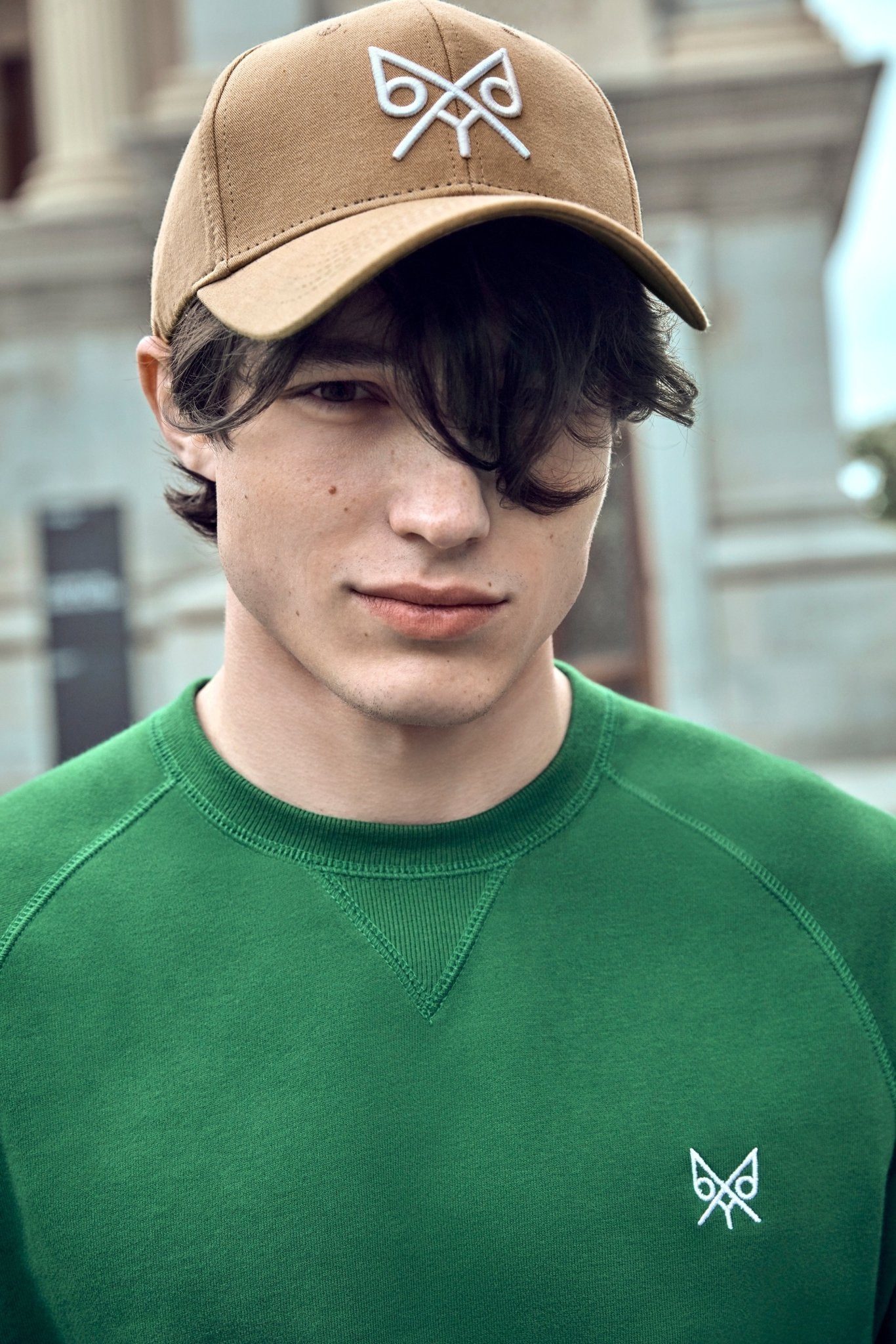Tan "The Focus" baseball cap by BDXY Studios, showcasing a stylish cap with a curved brim and adjustable strap.