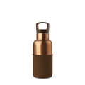 Bronze gold-mocha HYDY 12 oz bottle with a sleek design and metallic finish, showcasing a modern, stylish container.