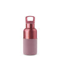 HYDY Rose Gold Dusty Rose 12 oz bottle with metallic pink label and clear plastic container, showcasing the product inside.