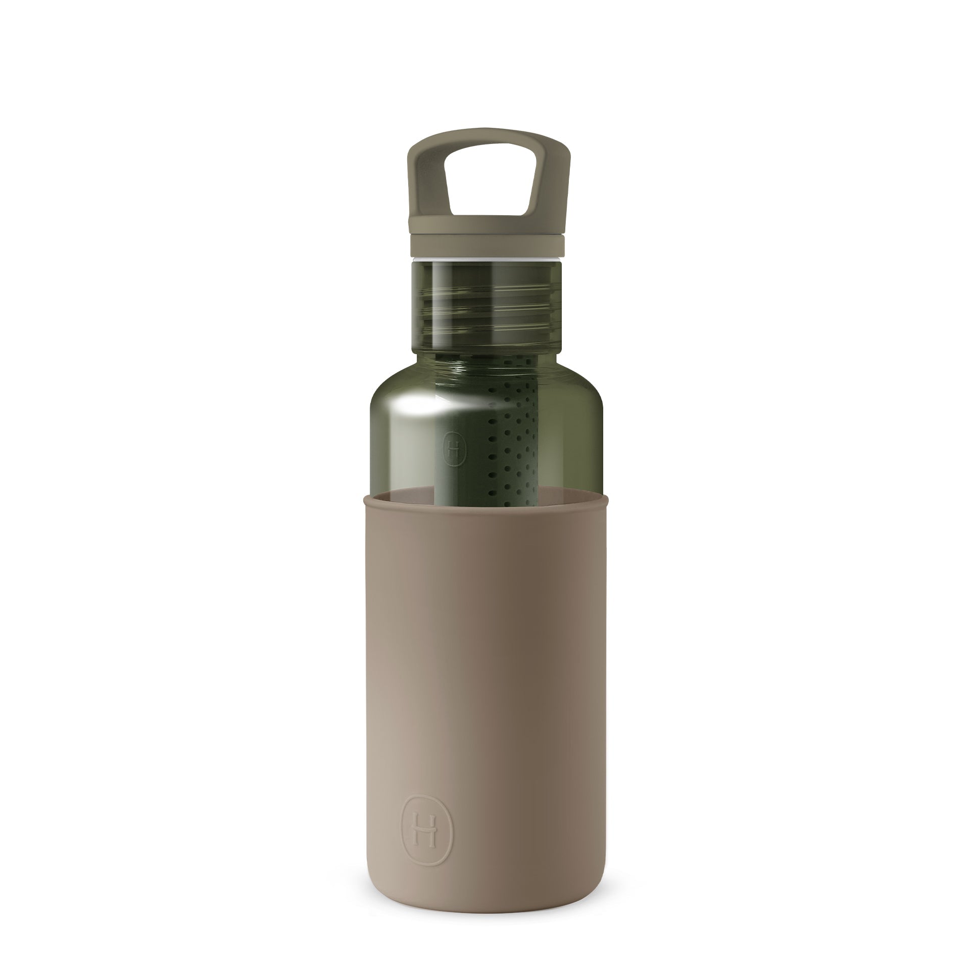 Forest green HYDY Wild 20 oz bottle with a sleek design, durable construction, and secure lid for daily hydration.