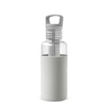 HYDY 20 oz clear and cloudy grey glass bottle showing its sleek design and size for beverages or storage.