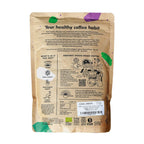 Back of the Exhale Healthy Coffee Organic House Roast Coffee pack showing branding and product label design.