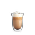 Set of two Bialetti Firenze double-walled glass tumblers, 300ml coffee glasses with clear, insulated design.
