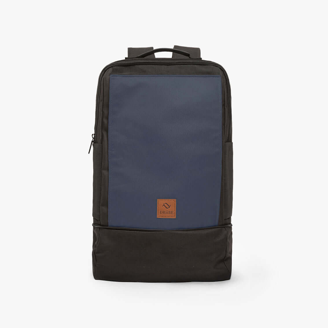DRiiBE CITYC 2-in-1 laptop backpack in navy blue, showing its front view with a sleek, expandable design and multiple compartments.