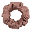 Bronze silk scrunchie from DREAMSILK, regular size, with smooth, shiny silk fabric perfect for gentle hair holding.