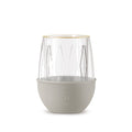 Glass jar of HYDY Diamonds & Eucalyptus scented candle, 8 oz, with eucalyptus leaves and diamond-shaped wax melts.