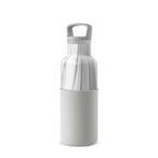 HYDY 16 oz vacuum insulated water bottle in white marble finish, durable stainless steel construction, ideal for keeping drinks hot or cold.