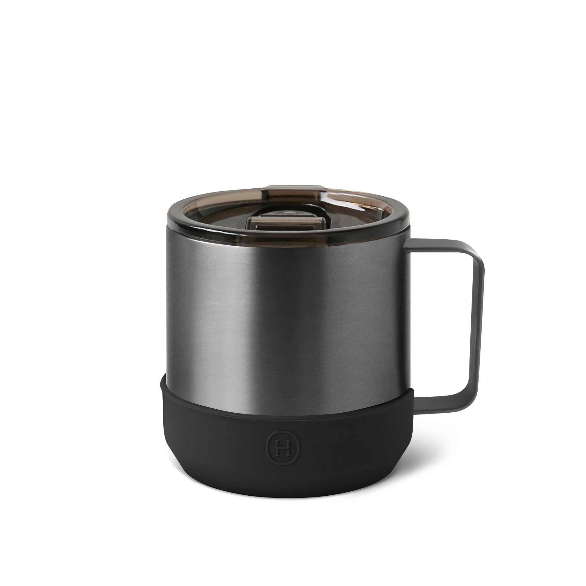 Titanium Grey camp mug-Ink Black 10 OZ-0