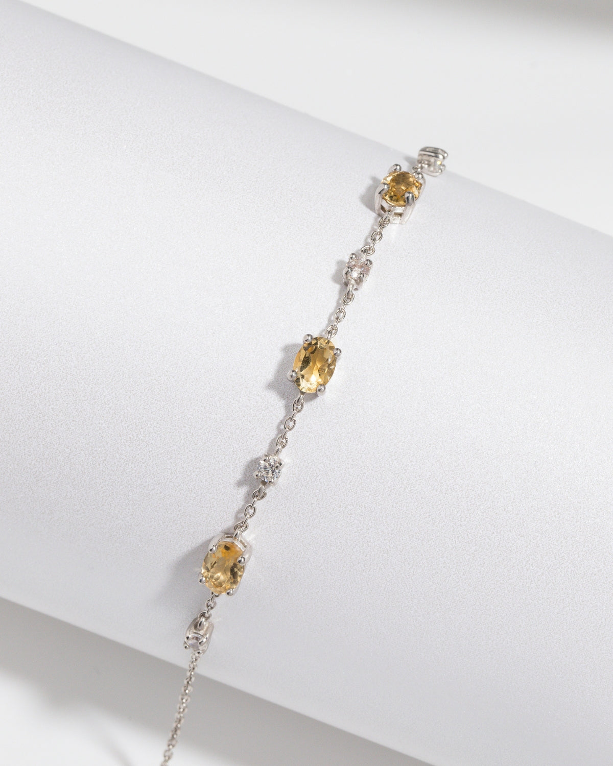 Natural Citrine Bracelet in Sterling Silver