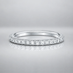 Sterling silver classic full eternity ring with 1.8 mm band, featuring continuous gemstone setting, by Vianne Jewellery.