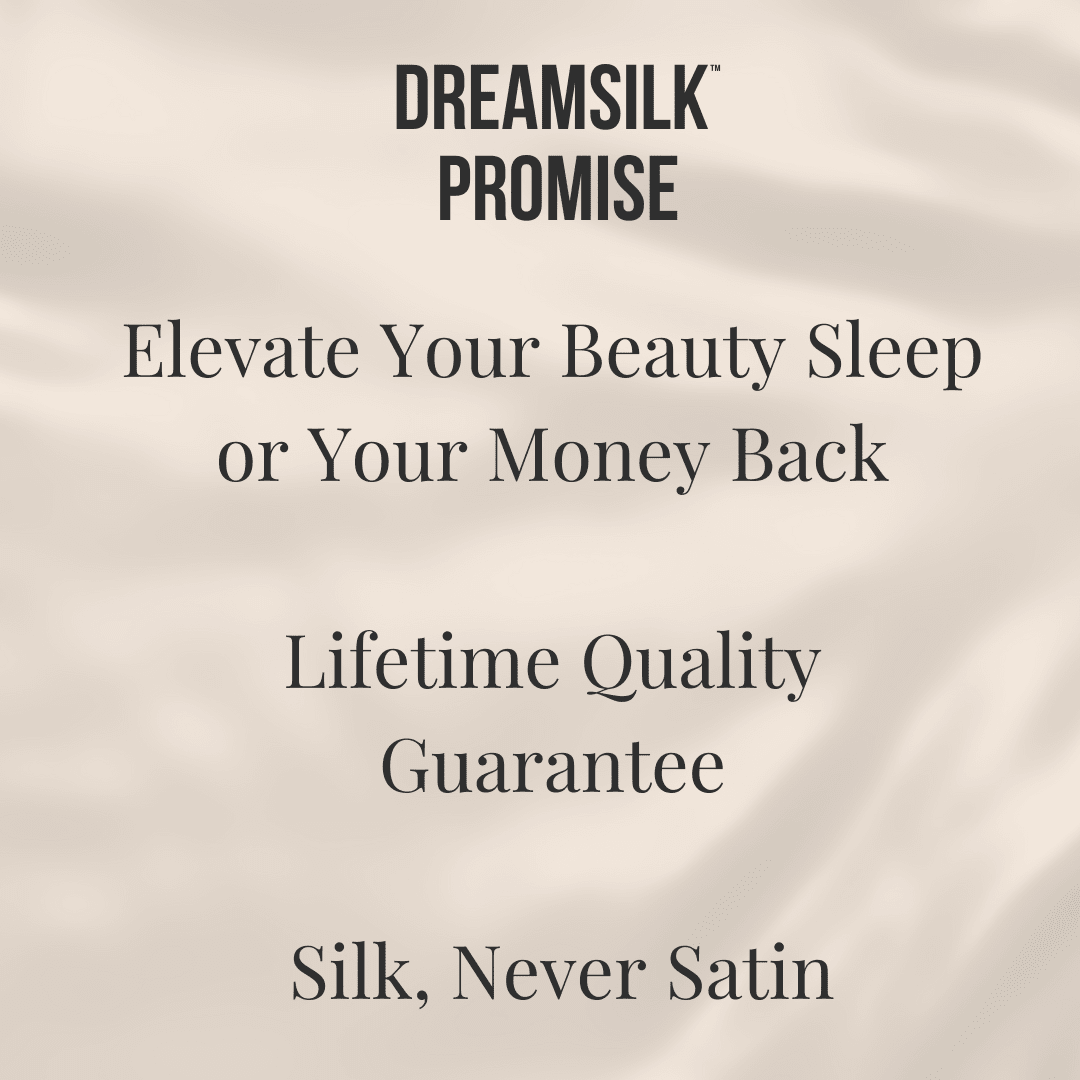 DREAMSILK Mystique Blue Silk Pillowcase, standard size, smooth and luxurious silk fabric for a comfortable sleep.