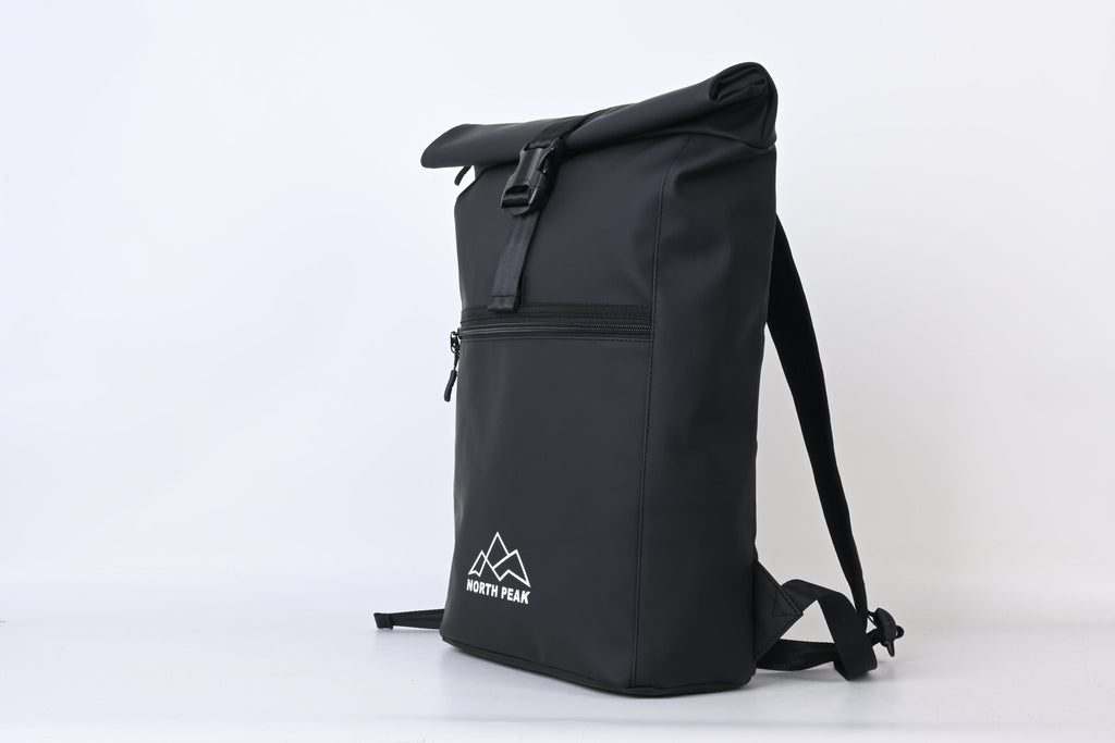 North Peak Blaze Backpack with multiple compartments and adjustable straps, ideal for hiking and daily use.