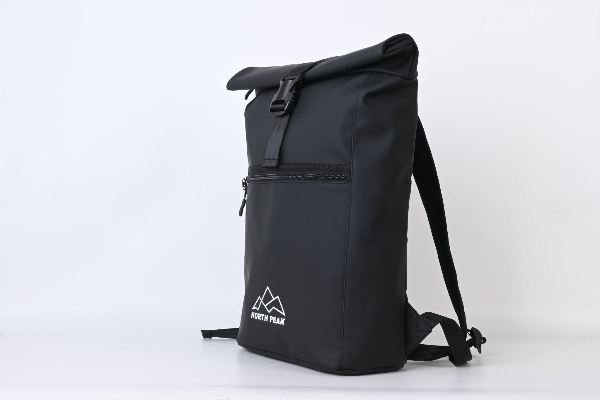 North Peak Blaze Backpack with multiple compartments and adjustable straps, ideal for hiking and daily use.