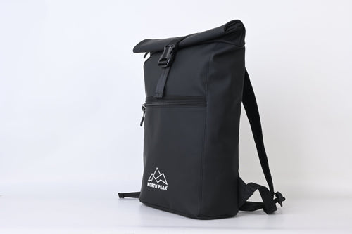 North Peak Blaze Backpack with multiple compartments and adjustable straps, ideal for hiking and daily use.