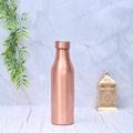 Plain matte finished copper water bottle by SAMA Homes, showcasing a sleek, durable copper bottle with a matte surface design.