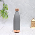 Pure copper Atlas Silk bottle in grey, 1000 ML capacity, by SAMA Homes, showcasing a sleek, polished copper water bottle.