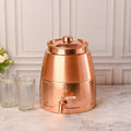 Copper half-hammered 8L water dispenser from SAMA Homes with a handcrafted, rustic finish for home and office use.
