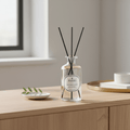 Parks Candles revitalizing reed diffuser 220ml with elegant glass bottle and natural reed sticks for home fragrance.