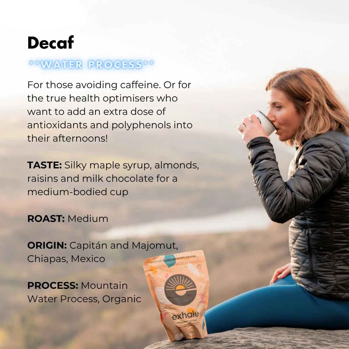 Bio-entkoffeinierter Kaffee