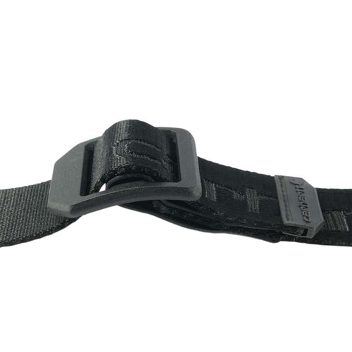 Nylon webbing ladder lock belt from Carhartt, black with metal buckle, durable workwear belt for men.