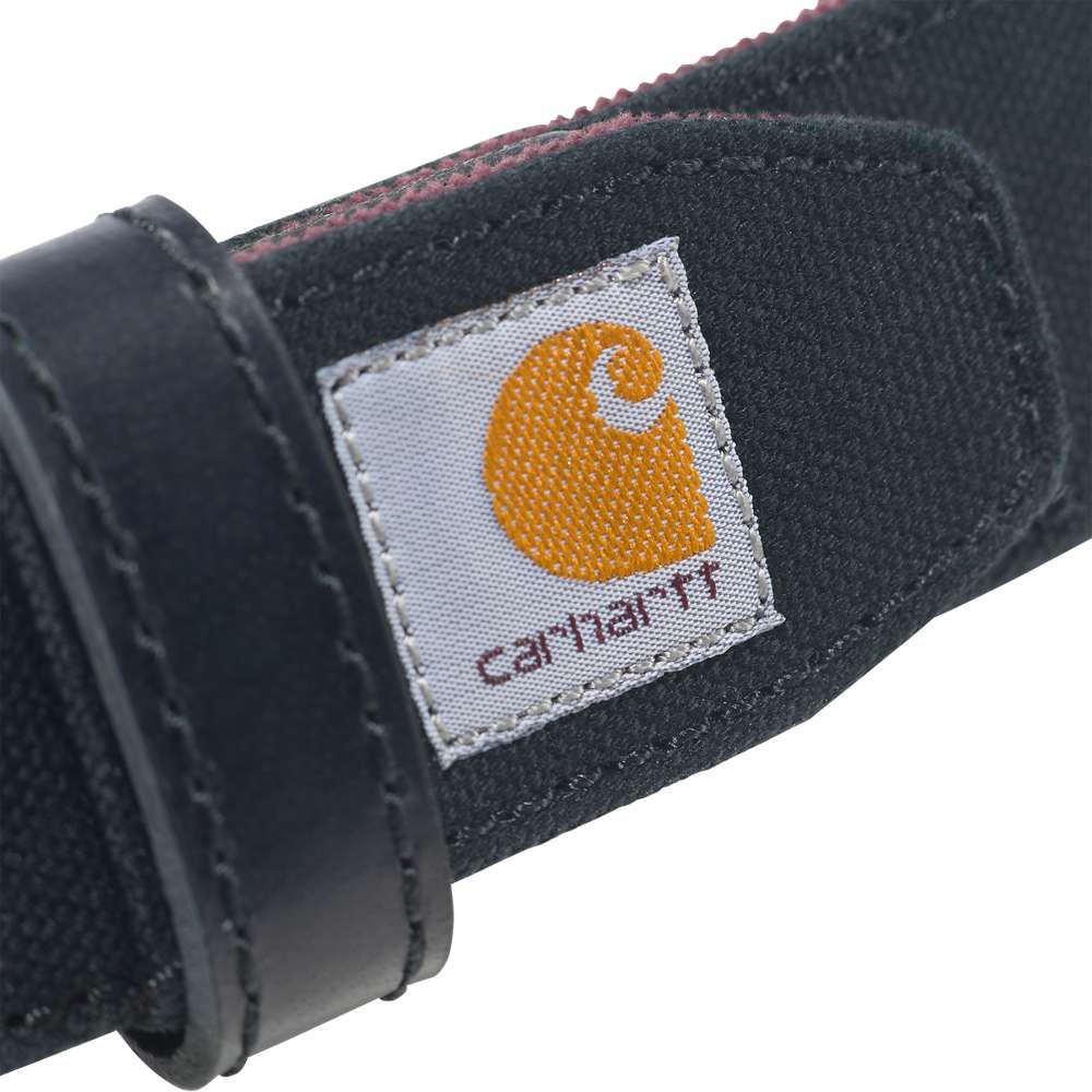Women's Canvas Duck Belt by Carhartt, durable workwear belt with leather accents, suitable for casual and work outfits.