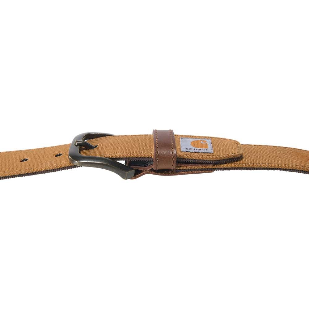 Carhartt Women's Canvas Duck Belt with metal buckle, durable workwear accessory, black color, stylish and functional for everyday wear.