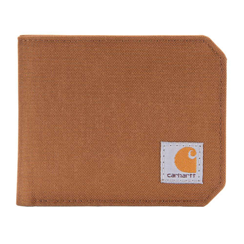 Carhartt nylon duck bifold wallet with multiple card slots and a durable workwear design, showcasing the Workwear Nation Ltd brand.