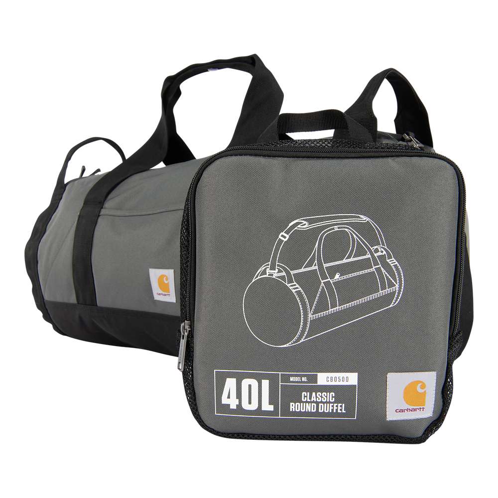 Carhartt 40L Classic Round Duffel Bag by Workwear Nation Ltd, durable tool carrier with sturdy fabric and round shape.