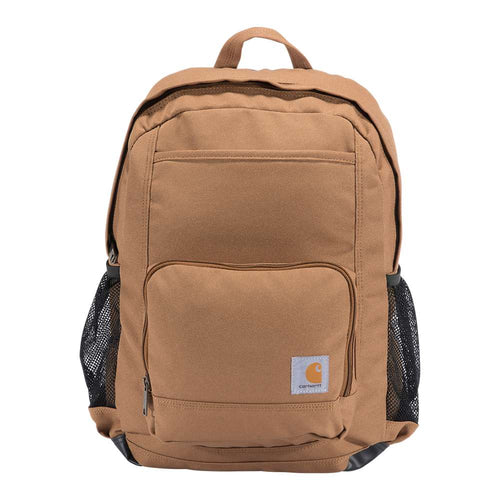 Carhartt 23L Single-Compartment Backpack for tools, durable workwear design, with adjustable straps and multiple storage pockets.
