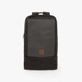 Gray DRiiBE CITYC 2-in-1 laptop backpack with expandable front pocket and wet road design, showing front view of the backpack.