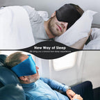 Black silk sleep mask by DREAMSILK, soft and smooth eye mask for nighttime light blocking and restful sleep.