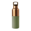 HYDY bronze gold-seaweed green 20 oz bottle with a sleek design and vibrant color, perfect for beverages or water storage.
