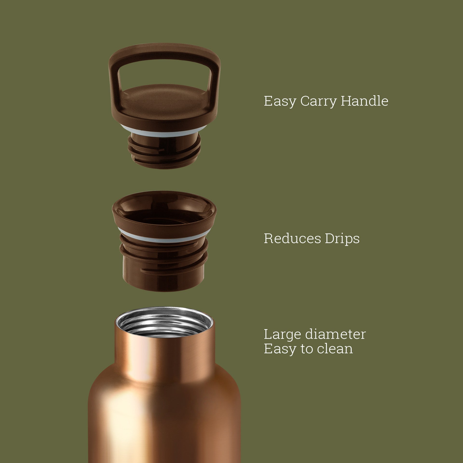 HYDY bronze gold-seaweed green 20 oz glass bottle, featuring a sleek design and vibrant color, perfect for beverages or decorative use.