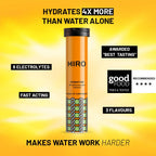 HIRO Hydration Ginger & Lemongrass triple pack with sunburst design, featuring vibrant packaging and fresh herbal ingredients.