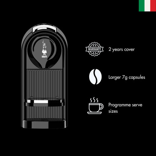 Bialetti Gioia Plus coffee maker by Brew Italia, showcasing its sleek design and features for brewing espresso.