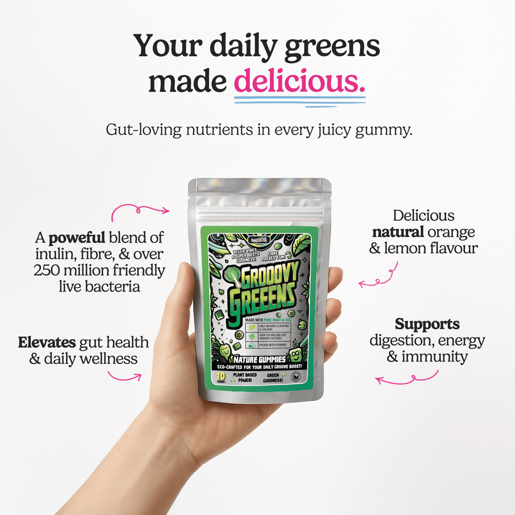 Innooova Mind, Body & Soul 5-day trial program featuring green-themed wellness and relaxation images.