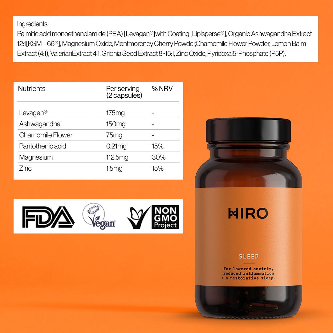 HIRO Beauty and Sleep bundle featuring skincare and sleep aid products for restful nights and radiant skin.