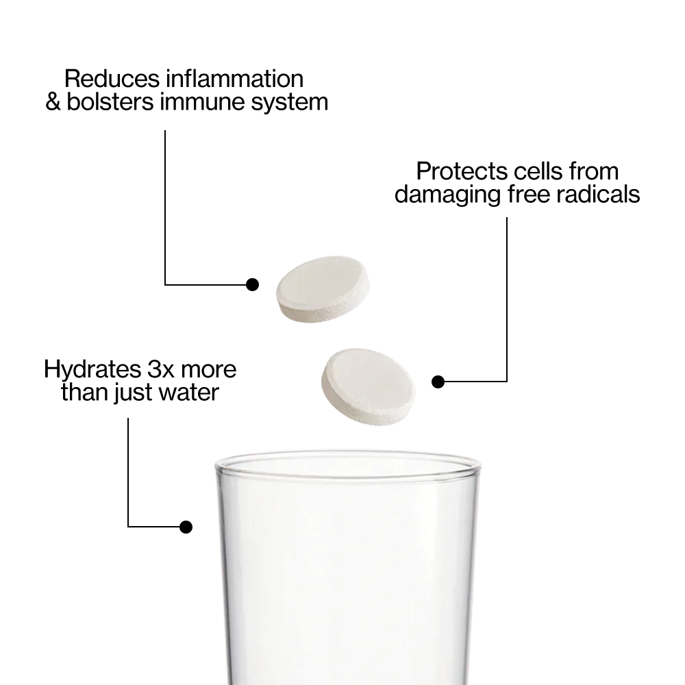 HIRO Hydration Lemon & Elderflower Triple Pack featuring refreshing flavored hydration drinks in colorful bottles.