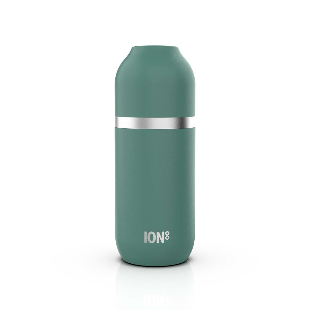 Ion8 Luma vacuum-insulated green flask and mug set, 700ml (24oz), durable stainless steel travel drink container