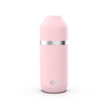 ION8 Luma vacuum insulated flask and mug in rose quartz, 700ml (24oz), with sleek stainless steel design and ergonomic handle.