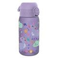 Recyclon ION8 leak-proof kids water bottle with purple unicorns design, 350ml capacity, made for children.
