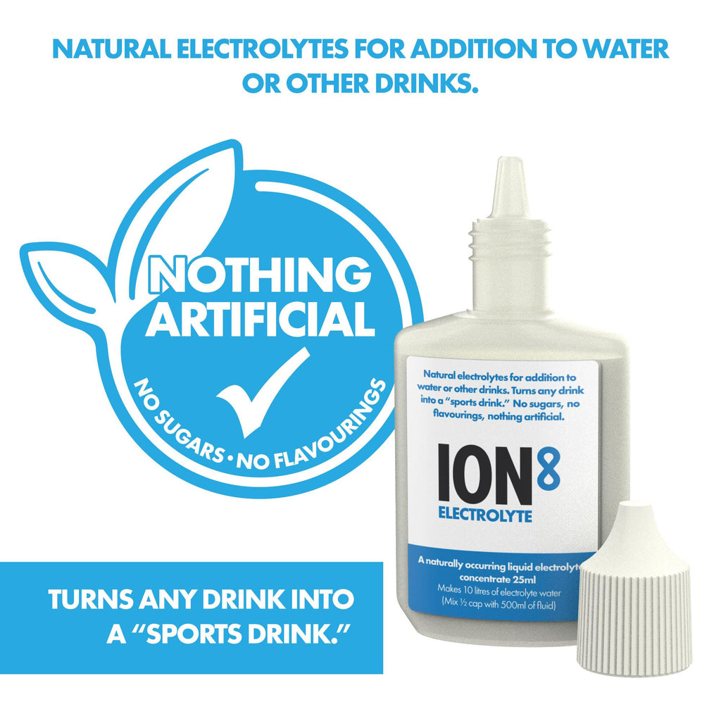 Ion8 hydration booster packet with zero calories, sugar-free electrolyte powder for rehydration and electrolyte replenishment.