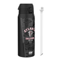 ION8 NFL Falcons insulated steel water bottle, 750ml (24oz), durable design with team logo and leak-proof lid for sports use
