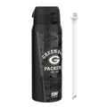 Ion8 NFL Packers insulated steel water bottle, 750ml, with team logo and durable design for cold beverages