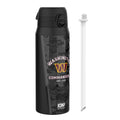 Ion8 NFL Commanders insulated steel water bottle, 750ml (24oz), with team logo and stainless steel body for cold drinks.
