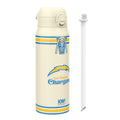 ION8 NFL Chargers insulated steel water bottle, 750ml (24oz), durable design with team logo, ideal for sports and outdoor use