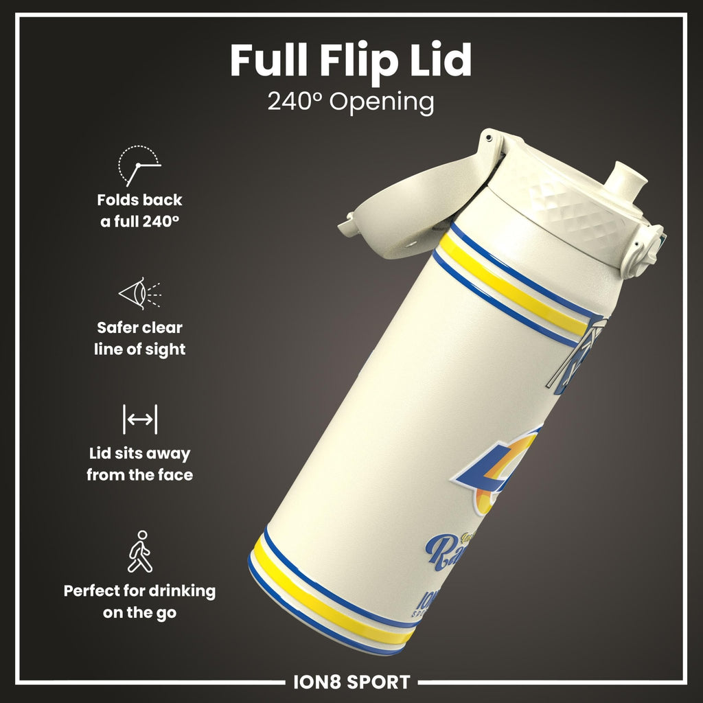 ION8 NFL Rams insulated steel water bottle, 750ml (24oz), durable and leak-proof for sports and outdoor activities